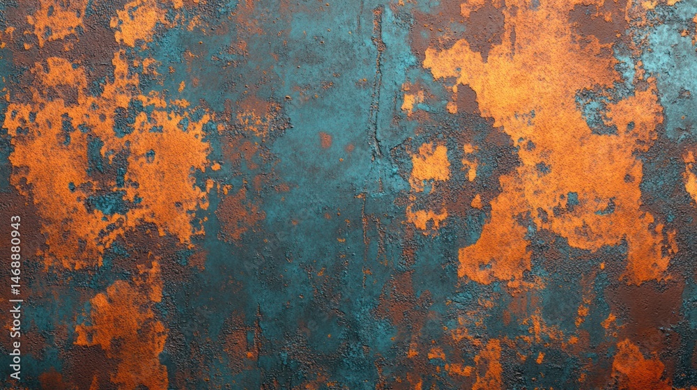 Textured copper surface with rust and patina. Textured copper surface with rust and patina.