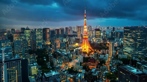 Wallpaper Mural Tokyo Metropolis at Dusk Torontodigital.ca