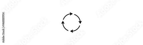 circular arrow icon, refresh, reload arrow icon symbol sign, vector illustration