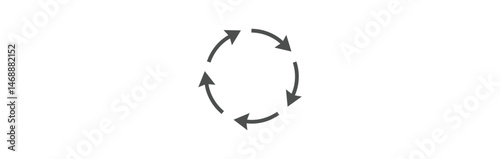 circular arrow icon, refresh, reload arrow icon symbol sign, vector illustration