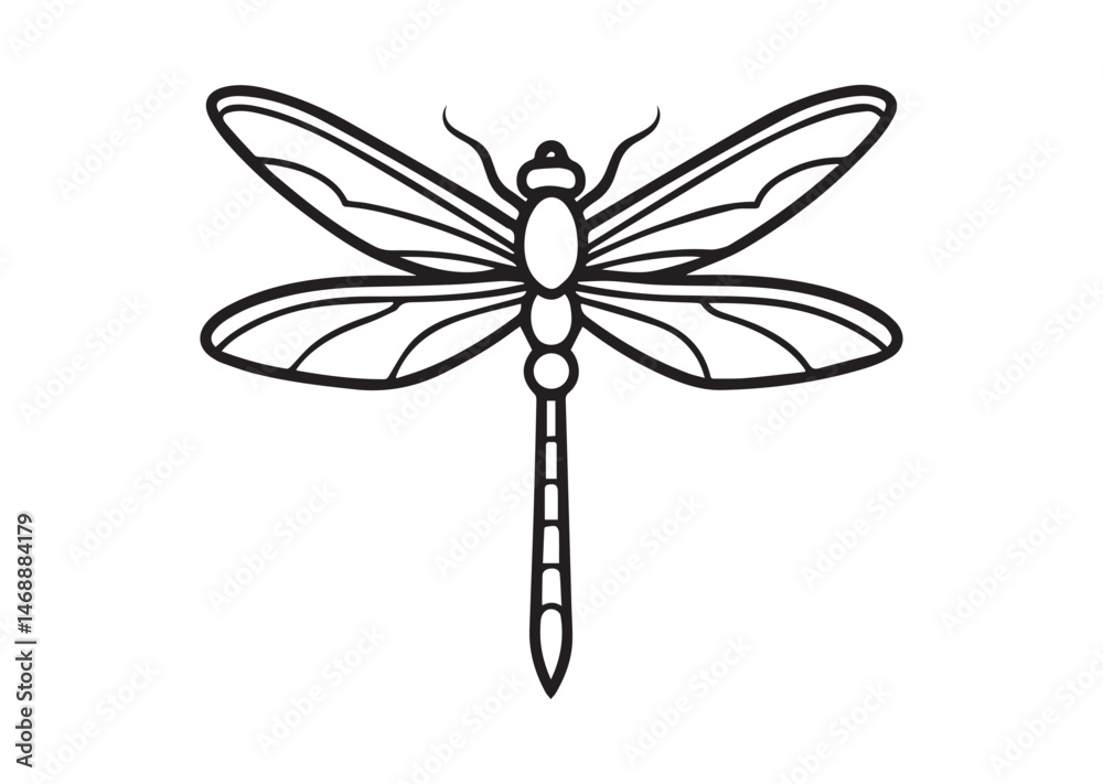 Dragonfly Silhouette Vector Dragonfly Silhouette Vector