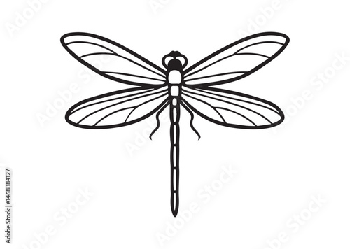 Dragonfly Silhouette Vector