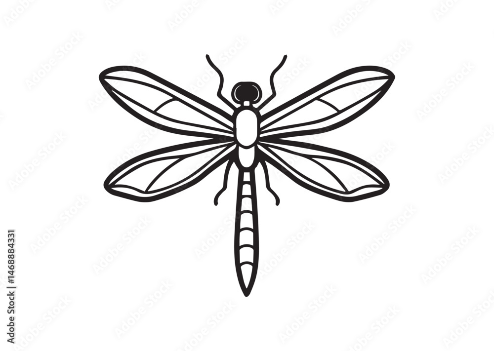 Dragonfly Silhouette Vector Dragonfly Silhouette Vector