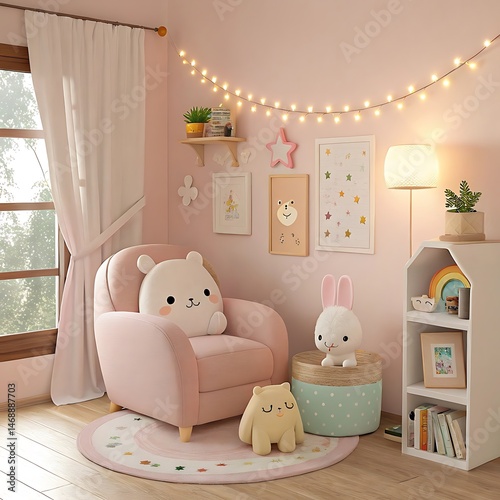 interior of a room with toys