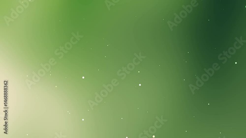 Smooth abstract animation with green gradient and soft floating particles. Ideal for nature-inspired, wellness, eco, or fresh-themed motion designs and backgrounds.