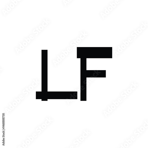 LF monogram logo design letter text name symbol monochrome logotype alphabet character simple logo