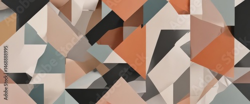 Abstract geometric collage template with image placeholders  , design, modern, mask