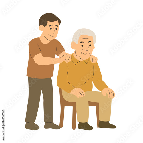 An illustration shows a young