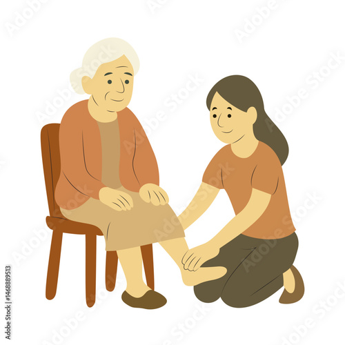 The illustration depicts a young