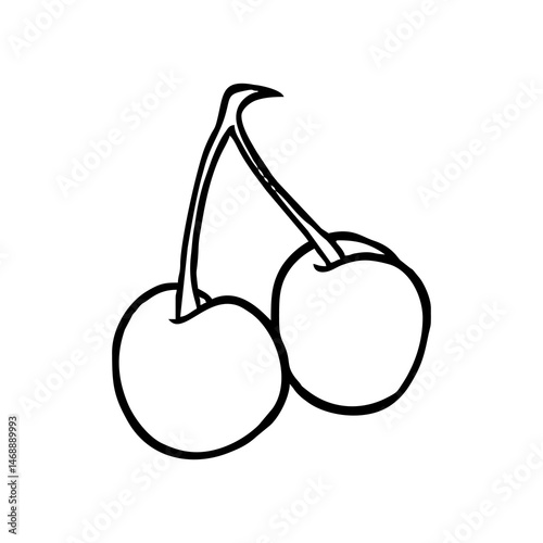 cherry lineart illustration