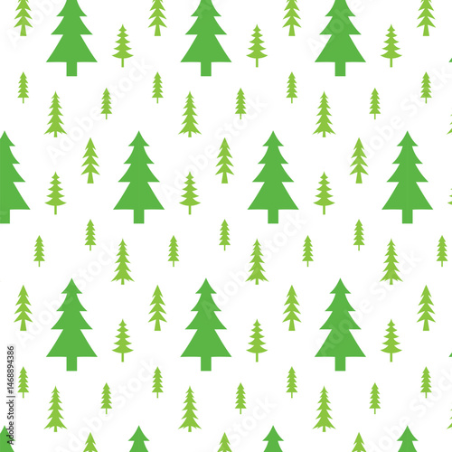 Christmas trees seamless pattern