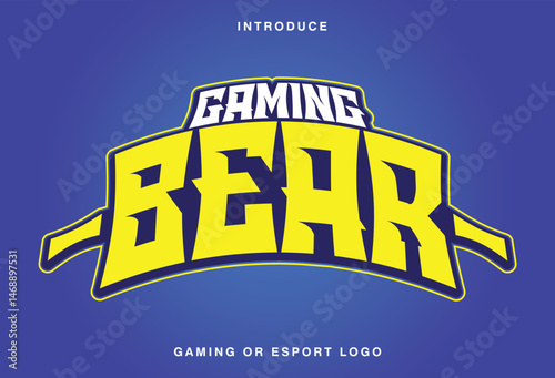 Name Gaming Bear Esport Logo Design Vector