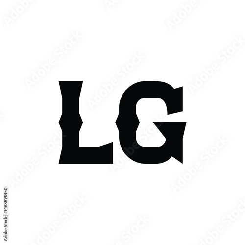 LG monogram logo design letter text name symbol monochrome logotype alphabet character simple logo