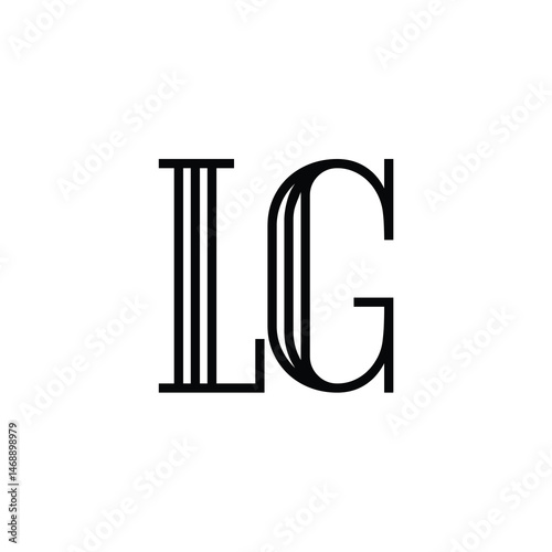 LG monogram logo design letter text name symbol monochrome logotype alphabet character simple logo