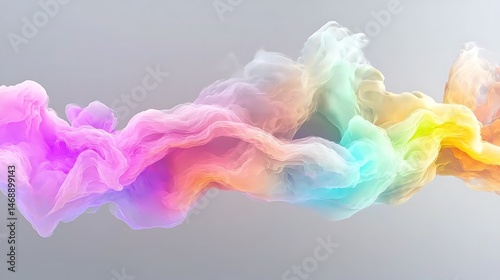 Dynamic colorful abstract wave art digital creation vibrant environment modern aesthetic