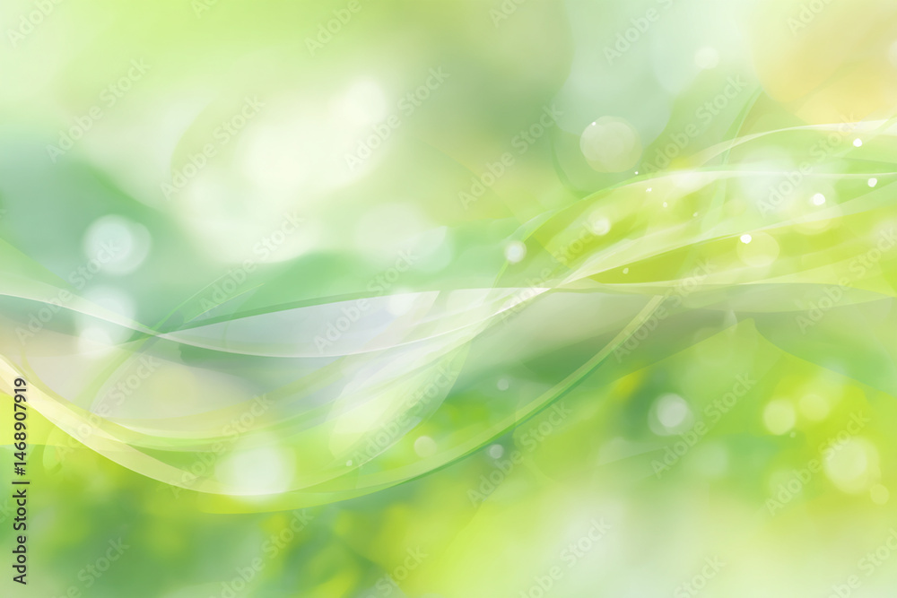 Fototapeta premium Abstract Green and Yellow Light Swirls