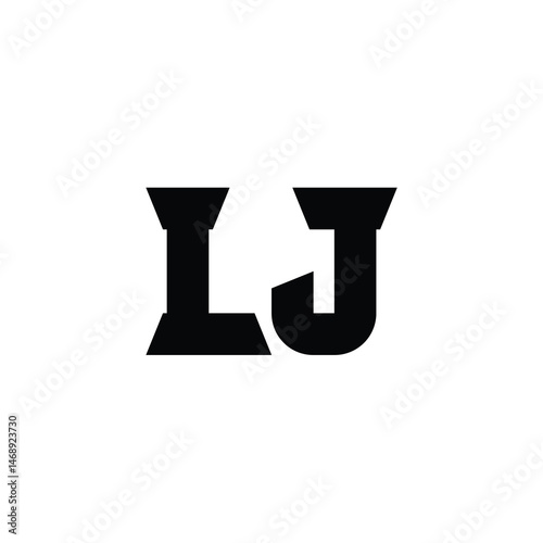 LJ monogram logo design letter text name symbol monochrome logotype alphabet character simple logo