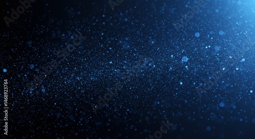 Ethereal blue dust particle cloud, a tranquil digital background with bokeh