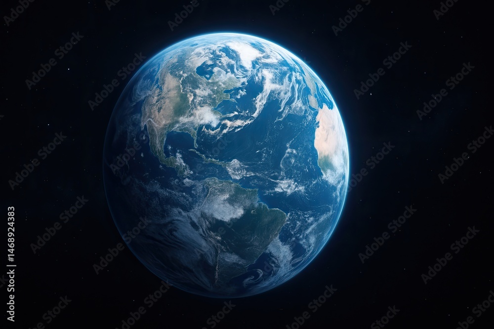 Fototapeta premium Stunning High-Resolution Earth from Space with Vibrant Colors