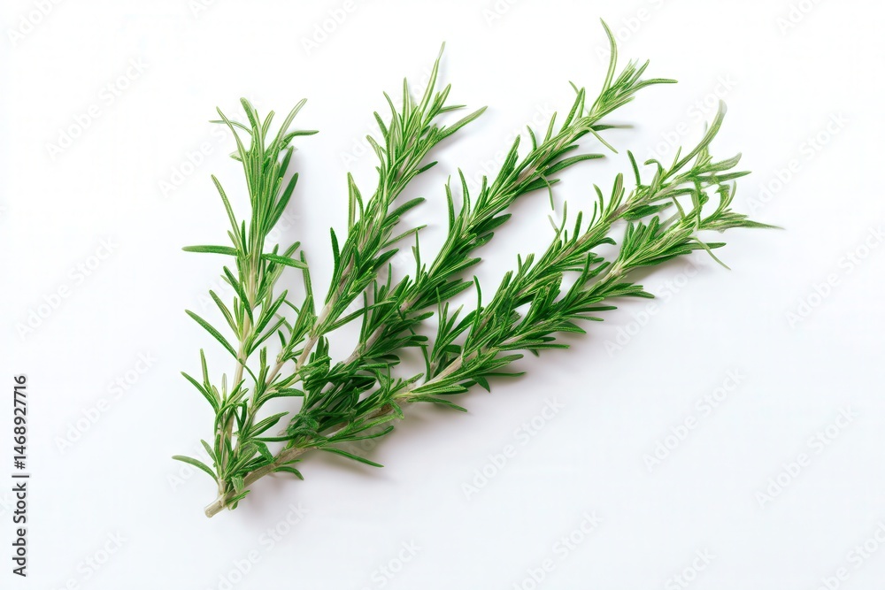 Fototapeta premium Fresh rosemary sprigs isolated on white background 