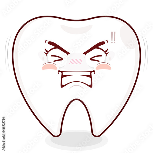 tooth hurt face cartoon cute