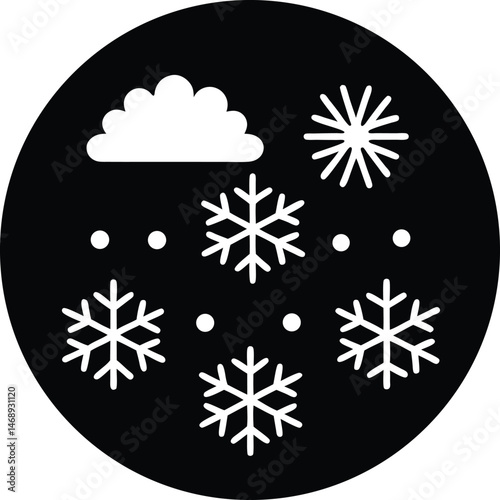 Snowfall Icon Vector Illustration