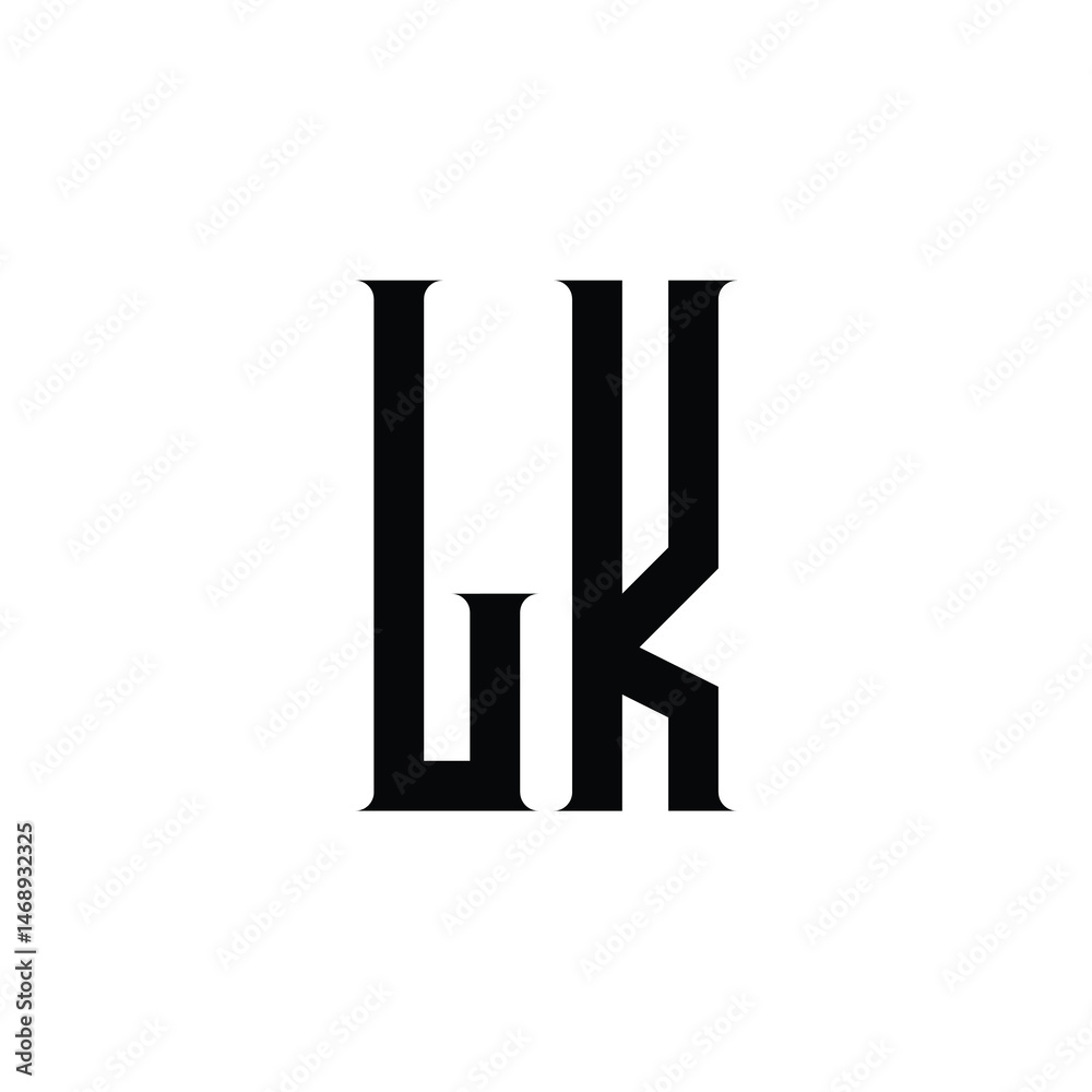 LK monogram logo design letter text name symbol monochrome logotype alphabet character simple logo LK monogram logo design letter text name symbol monochrome logotype alphabet character simple logo