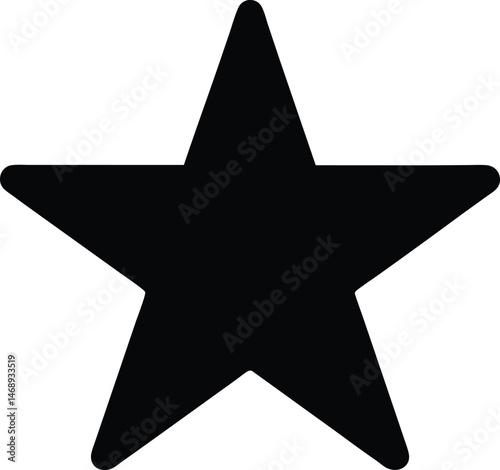 Star Favorite Silhouette Icon Vector Illustration