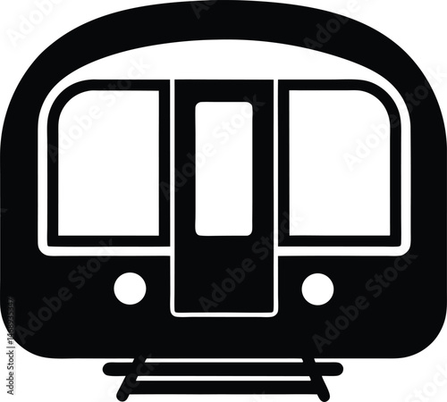 Subway Silhouette Icon Vector Illustration