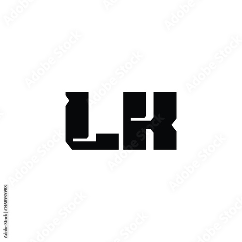LK monogram logo design letter text name symbol monochrome logotype alphabet character simple logo