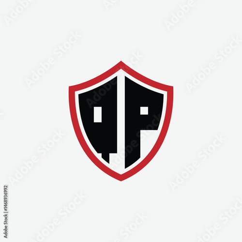 751 shield logo shape letter alphabet educational learning Q P