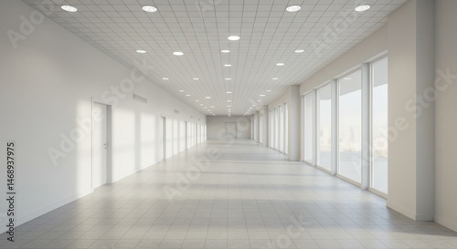 Bright and spacious interior view of a modern commercial space with large windows
