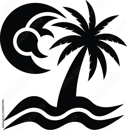 Tropical Storm Icon Vector Illustration