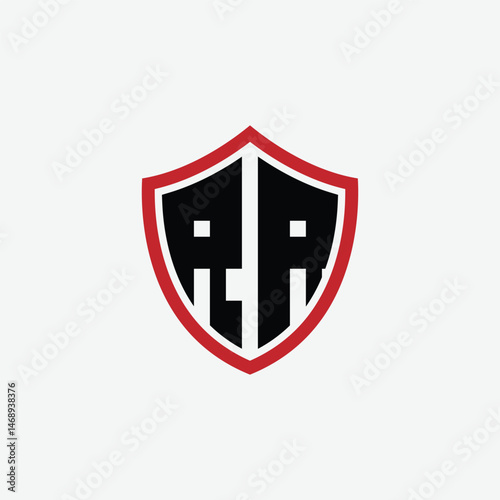769 shield logo shape letter alphabet educational learning R R
