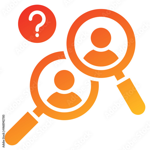 Find Glyph Gradient Icon