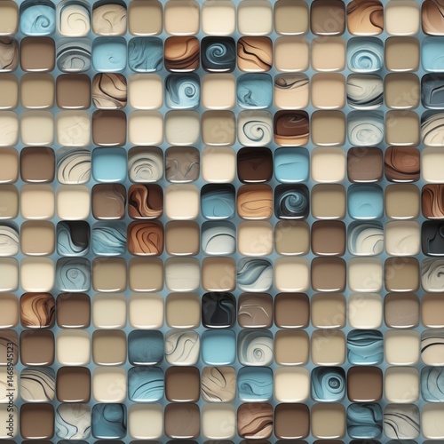 Colorful abstract mosaic pattern suitable for backgrounds, wallpapers, digital art, print designs, textiles, and artistic projects. Vibrant and versatile.