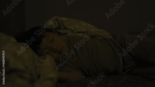 Toddler Taking Nap Time, Background for advertising and wallpaper in relaxion and lifestyle scene.