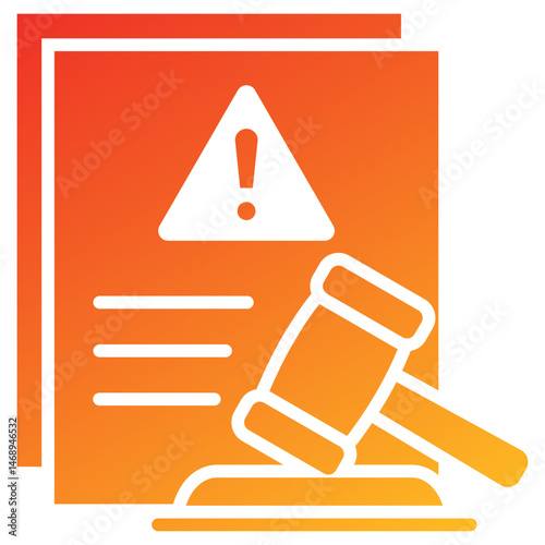 Lawsuit Glyph Gradient Icon