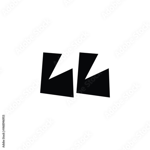 LL monogram logo design letter text name symbol monochrome logotype alphabet character simple logo