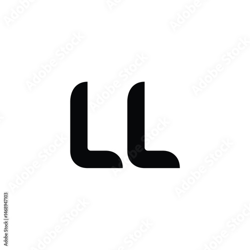 LL monogram logo design letter text name symbol monochrome logotype alphabet character simple logo