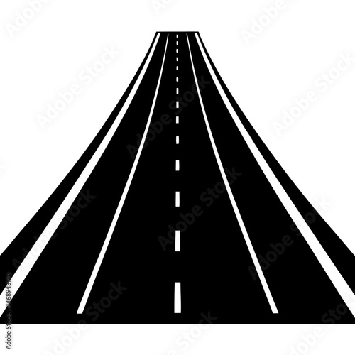 asphalt road with white lines