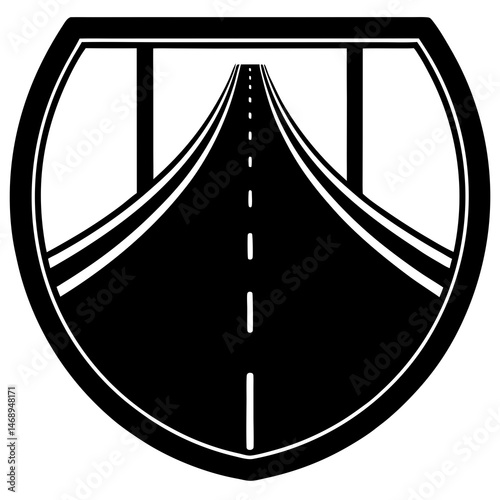 winding road vector illustration
