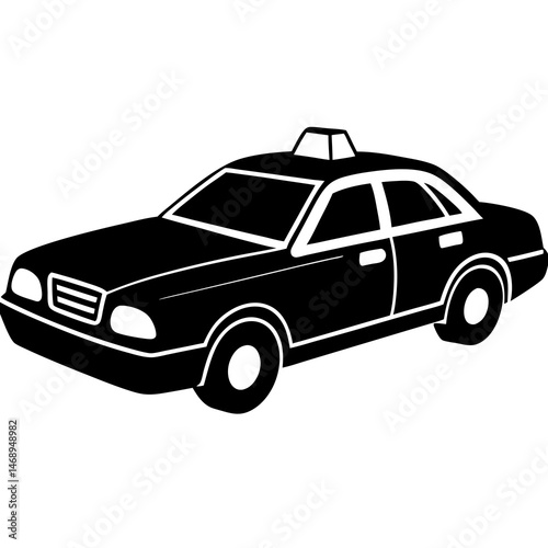 black and white car