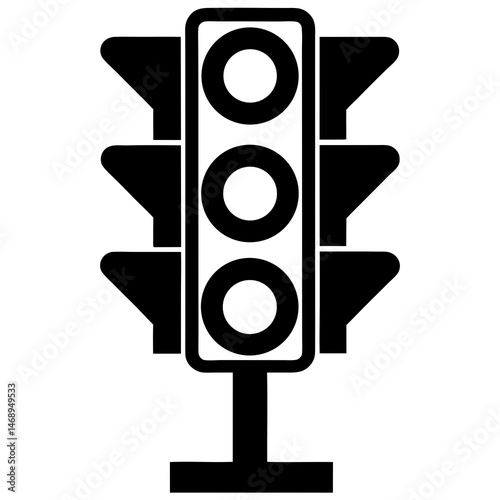 traffic light on a white background