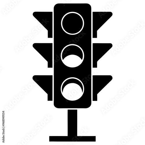 traffic light on a white background