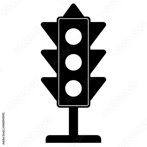 traffic light on white background