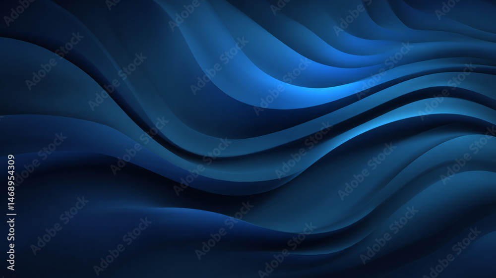 Obraz premium Abstract Dark Blue Wavy Background