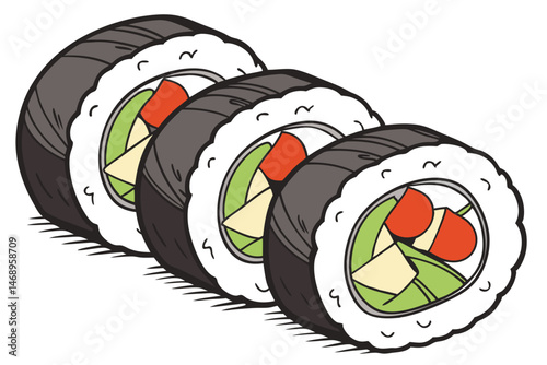 167 sushi, japanese food, maki sushi, roll with vegetables, colorful sushi, tasty sushi, traditional sushi, appetizing sushi, delicious sushi, high-quality sushi, realistic sushi, detailed sushi, beau