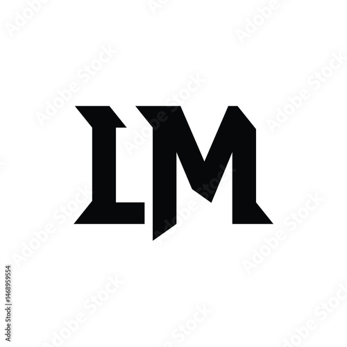 LM monogram logo design letter text name symbol monochrome logotype alphabet character simple logo