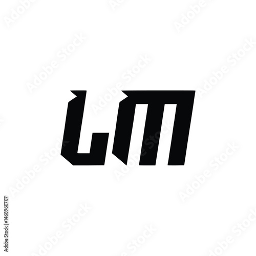 LM monogram logo design letter text name symbol monochrome logotype alphabet character simple logo